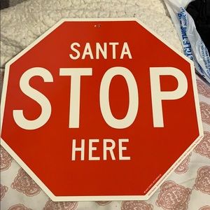 Christmas stop sign